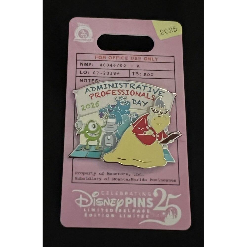 Disney Parks Pin - Administrative Professionals Day 2025 Monsters Inc LR LE